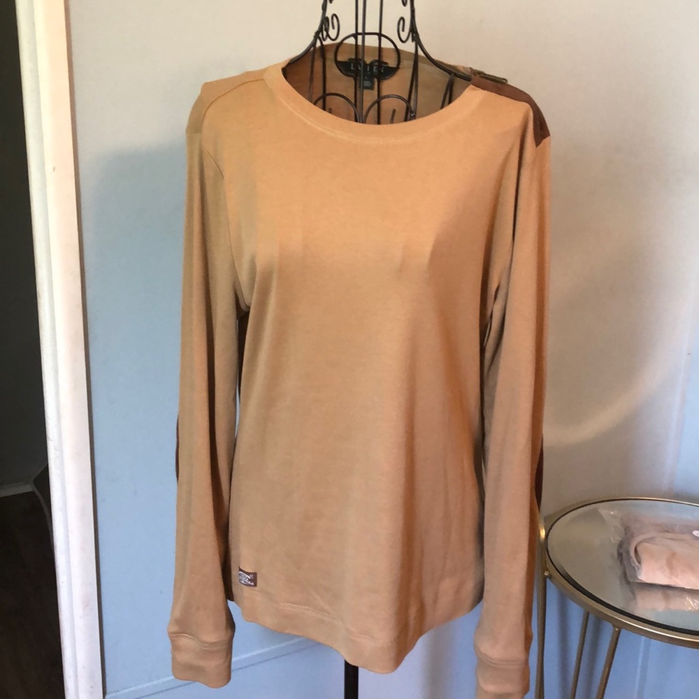 Ralph Lauren Long Sleeve Top in Beige.